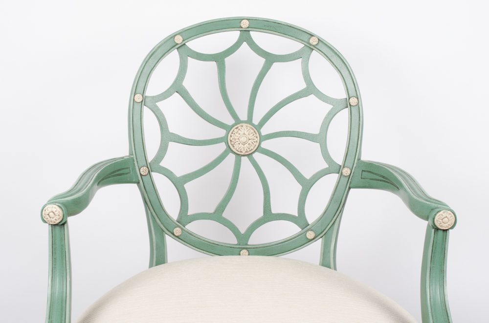 Spider Back Painted Armchair
