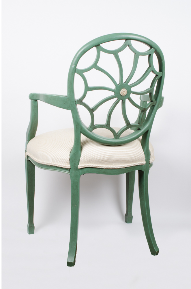 Spider Back Painted Armchair