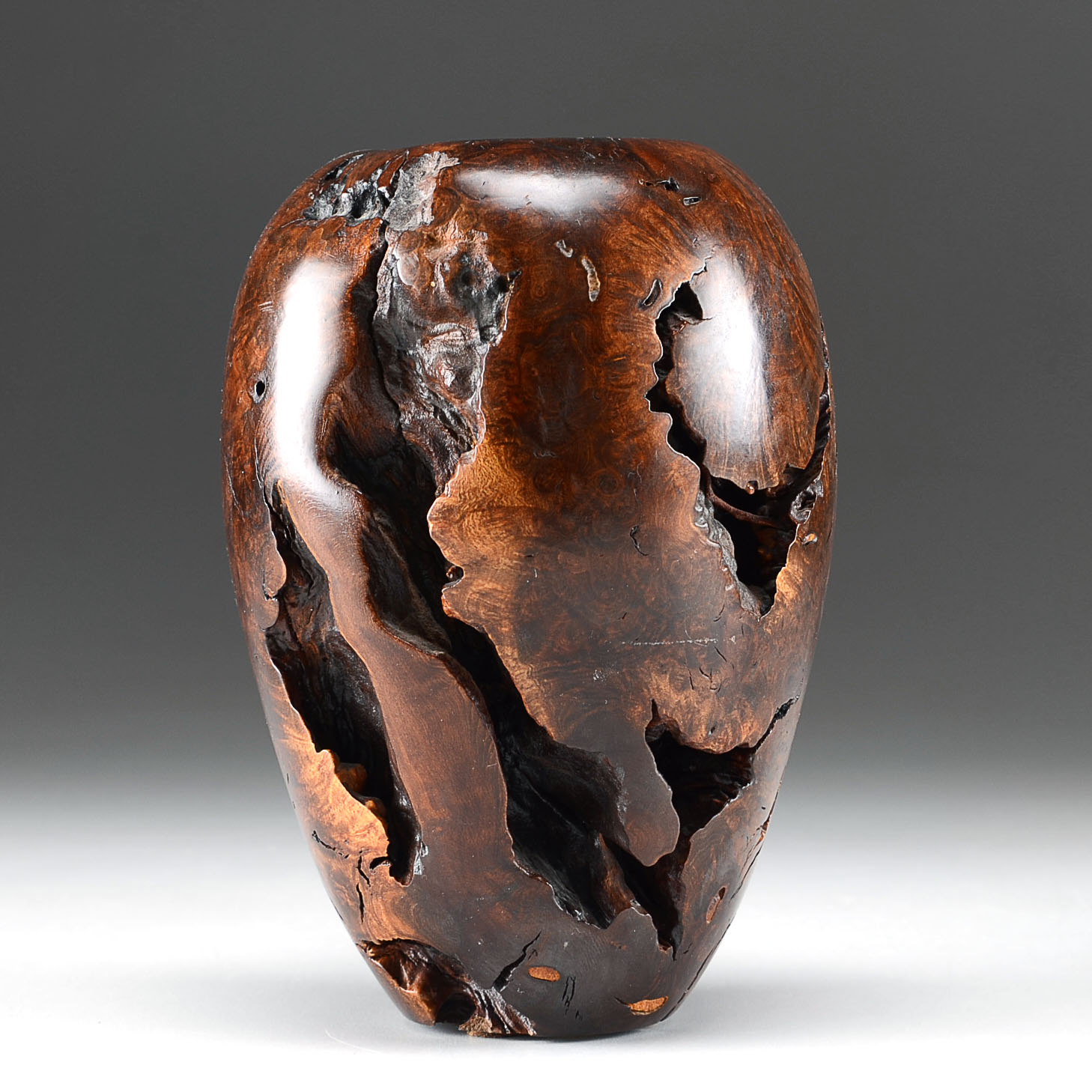 Coast Gallery Hand Turned Burled Wood Vase