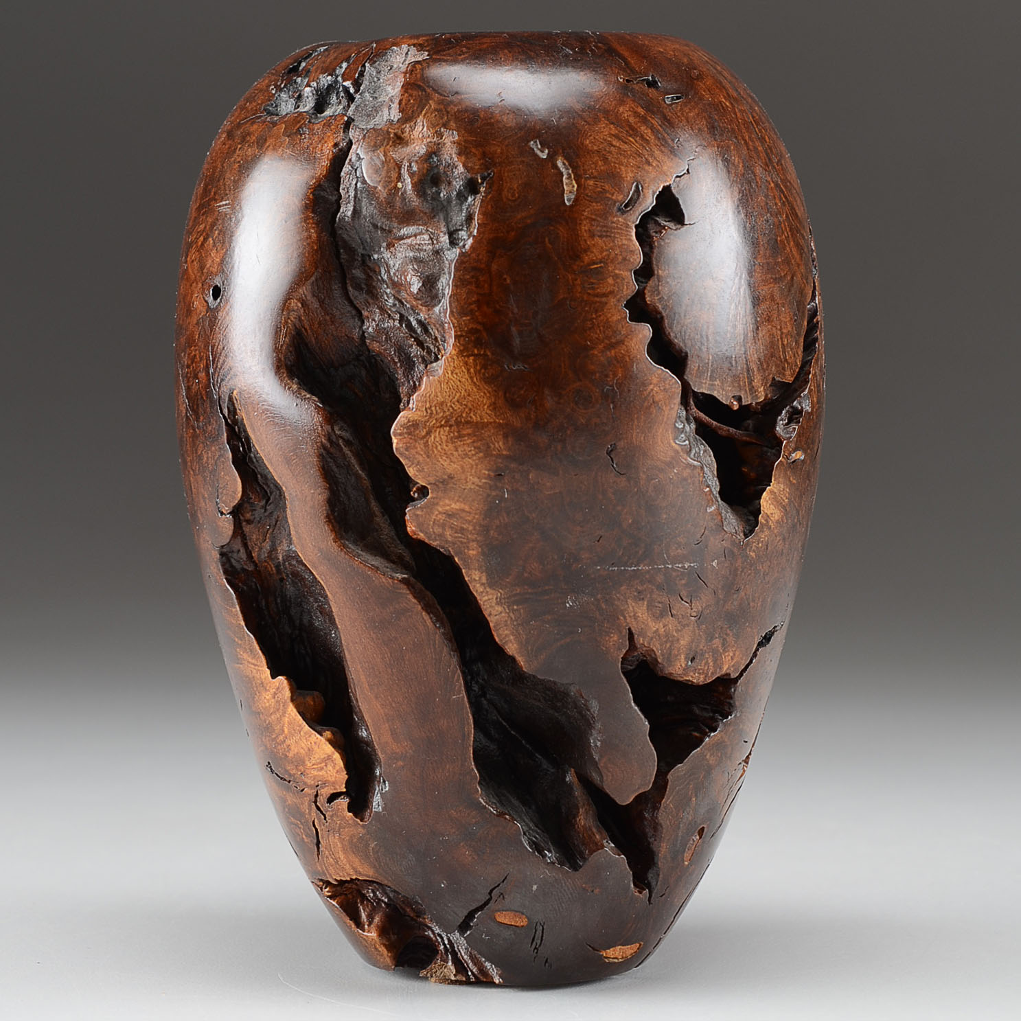 Coast Gallery Hand Turned Burled Wood Vase