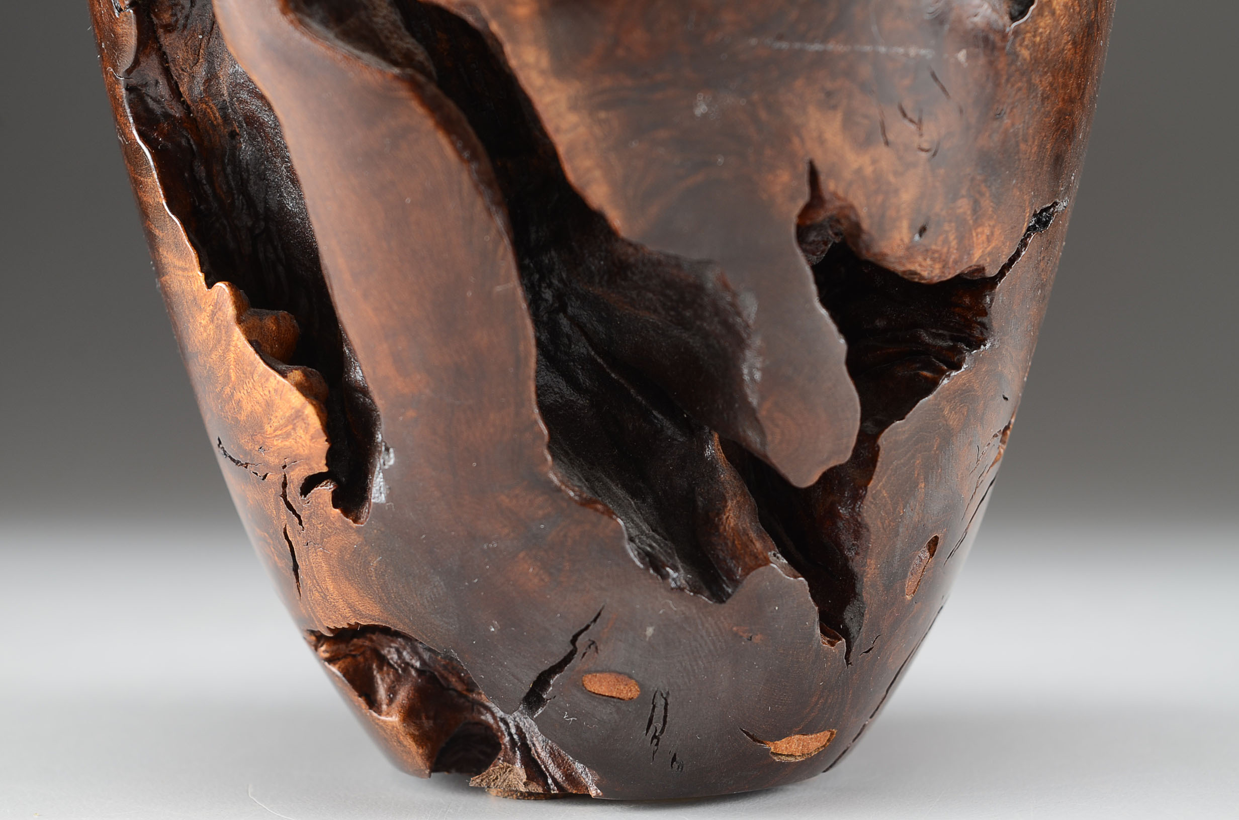 Coast Gallery Hand Turned Burled Wood Vase