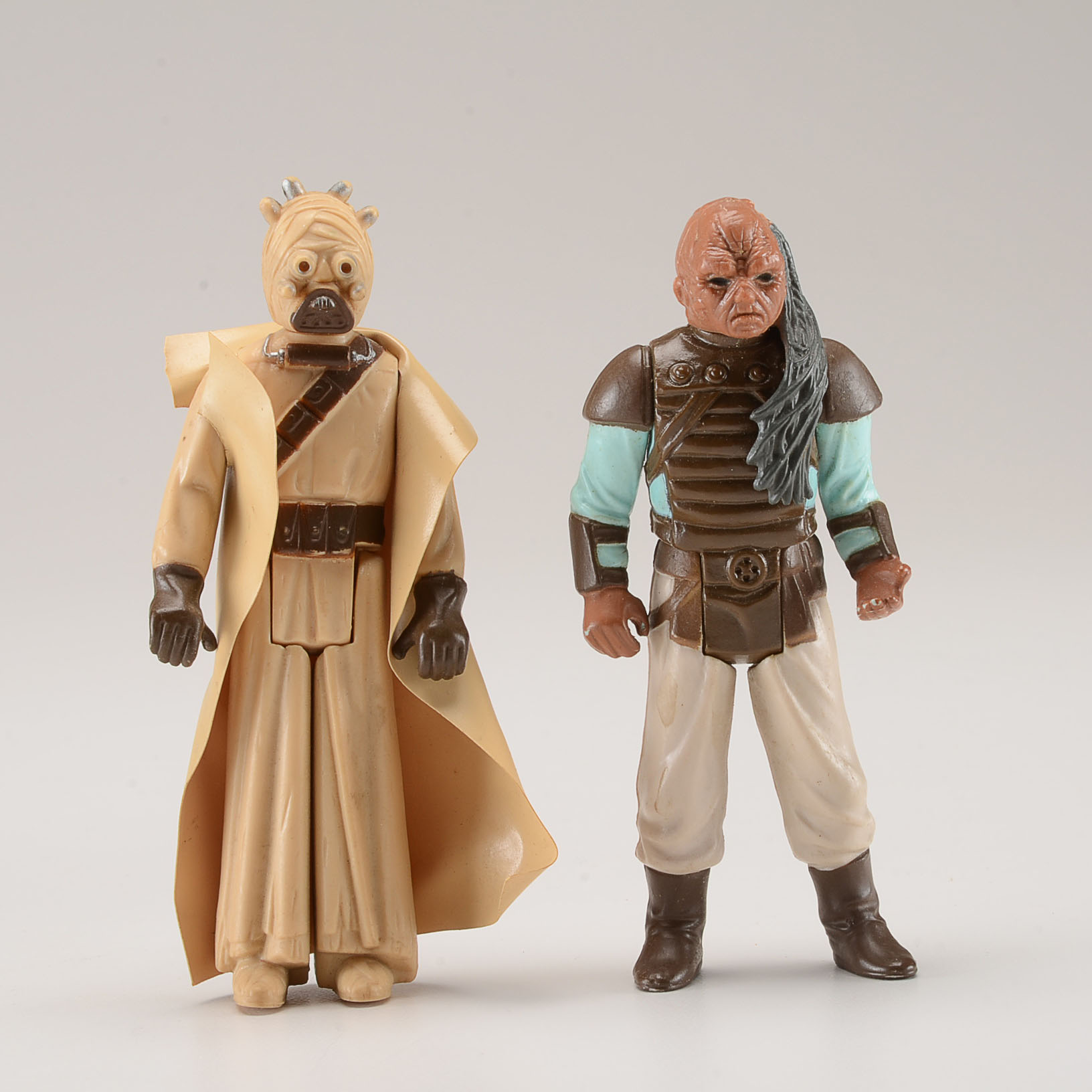 Collection of Six Vintage Star Wars Cantina Aliens and Bounty Hunter Figures