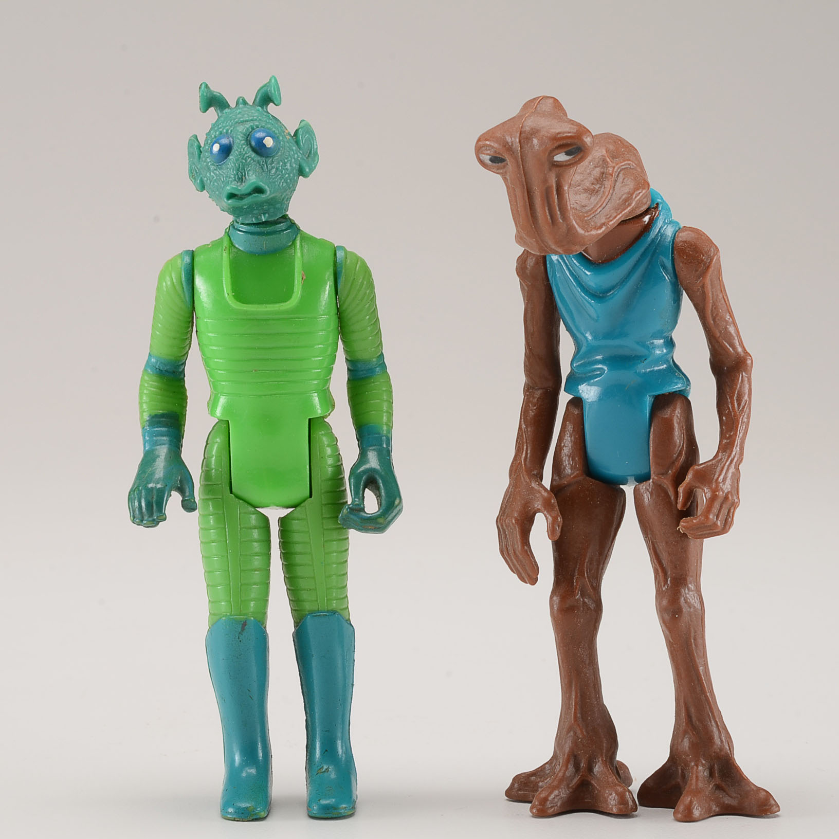 Collection of Six Vintage Star Wars Cantina Aliens and Bounty Hunter Figures