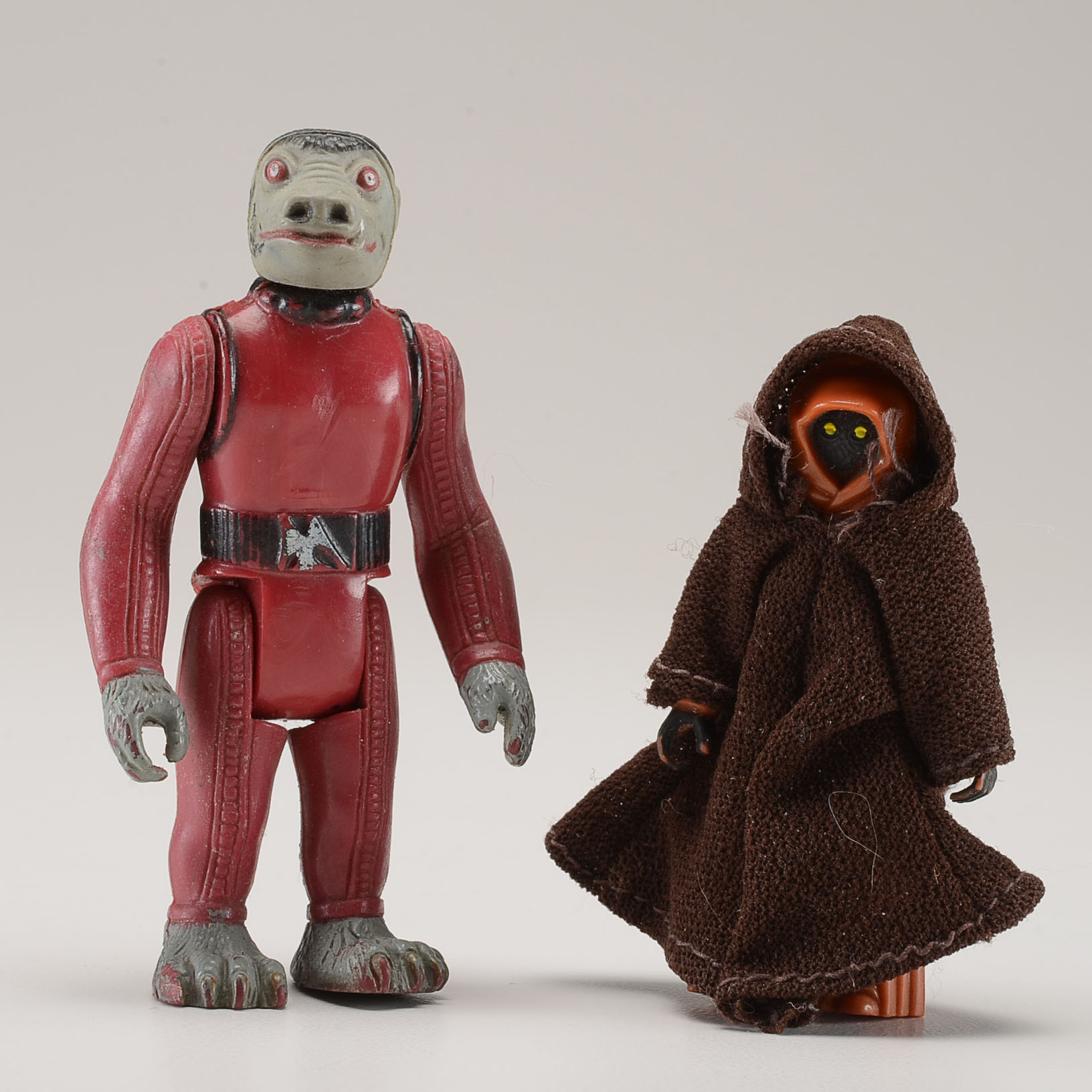 Collection of Six Vintage Star Wars Cantina Aliens and Bounty Hunter Figures