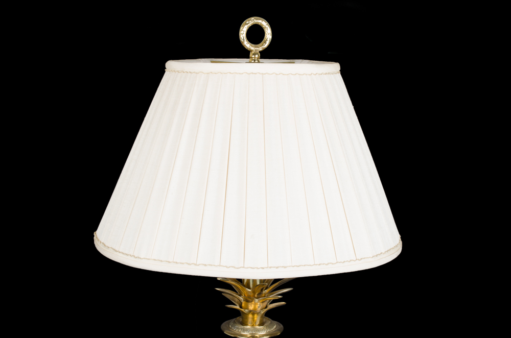 Brass and Glass Palm Tree Lamps