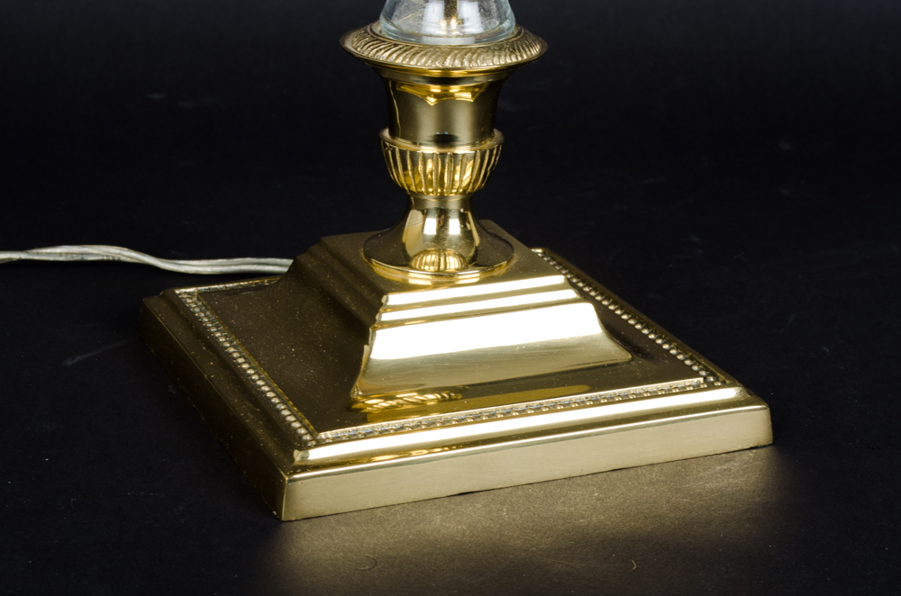 Brass and Glass Palm Tree Lamps