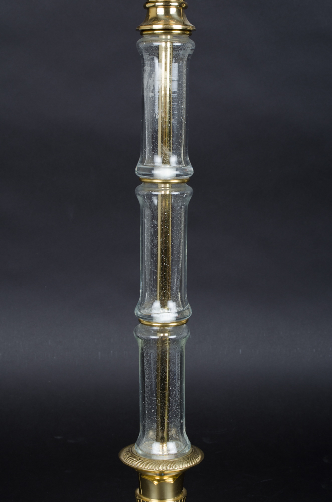 Brass and Glass Palm Tree Lamps