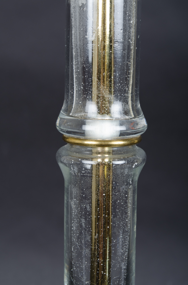 Brass and Glass Palm Tree Lamps