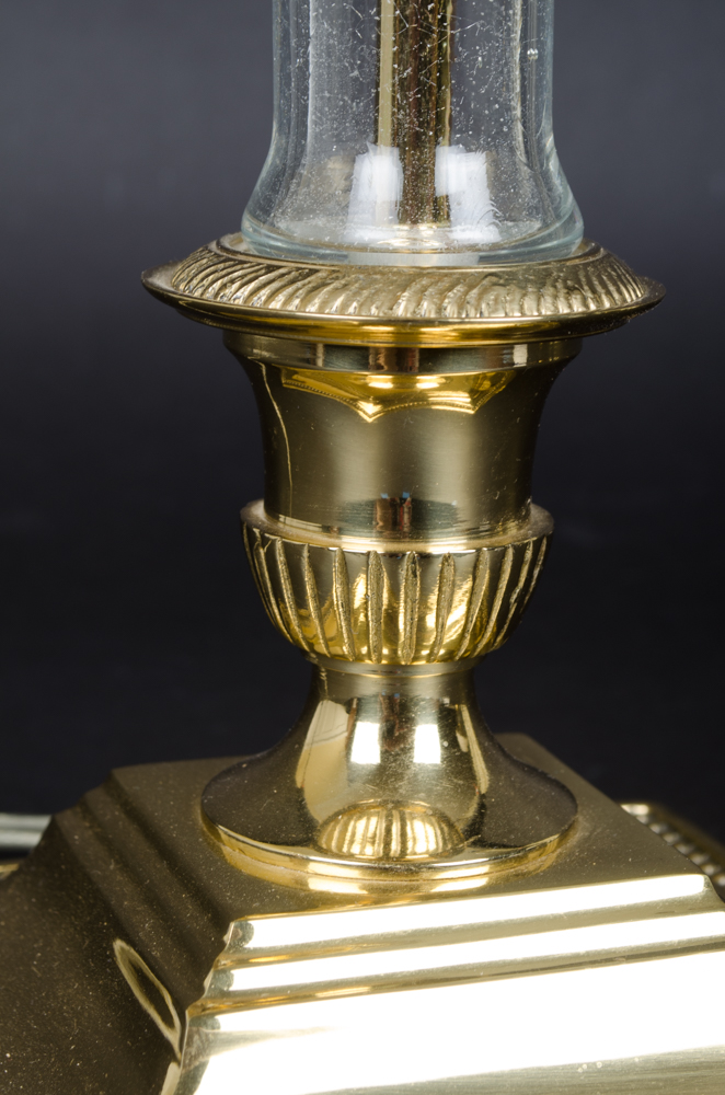 Brass and Glass Palm Tree Lamps