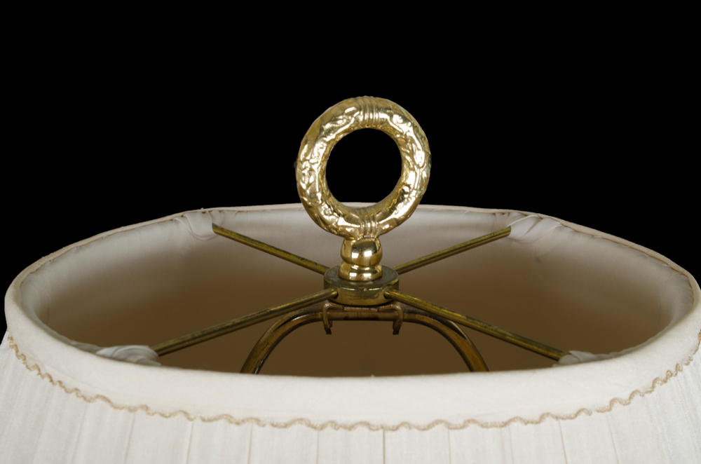 Brass and Glass Palm Tree Lamps