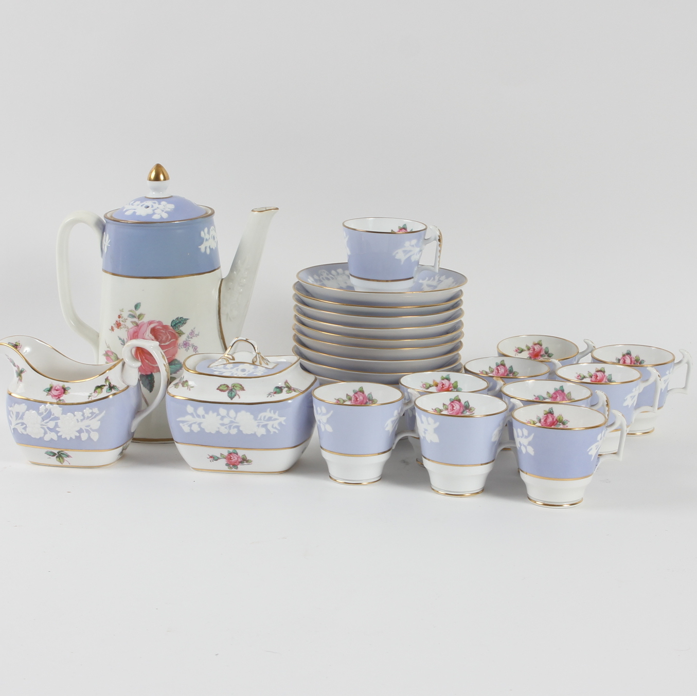 Spode Fine China Maritime Rose Tea Set