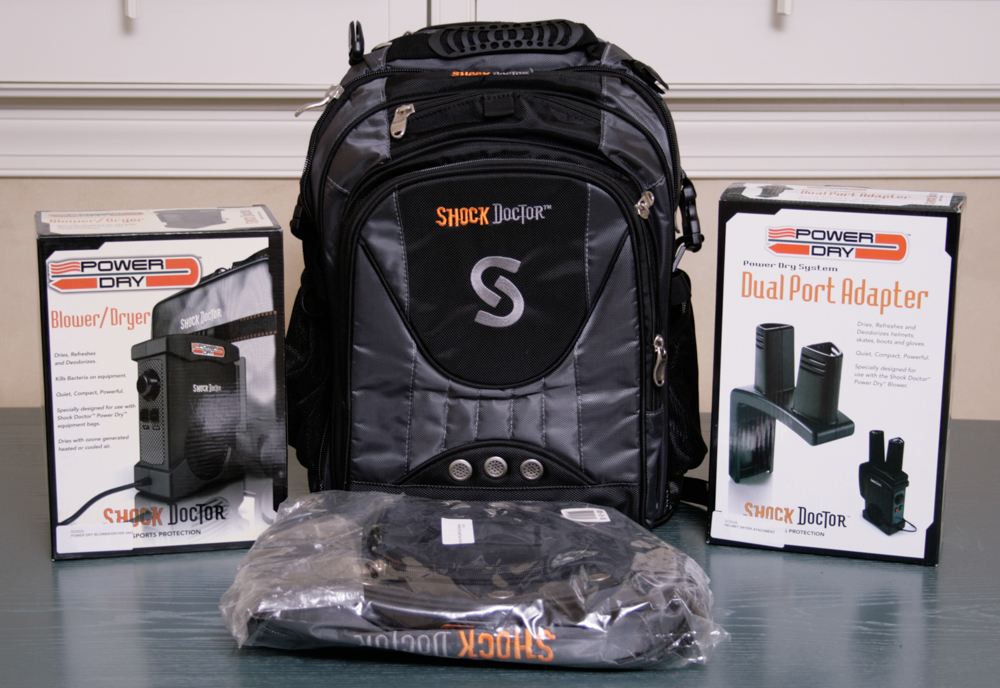 Shock Doctor Helmet Dryer GT/Formula Helmet Bag with Power Dry Blower and Backpack