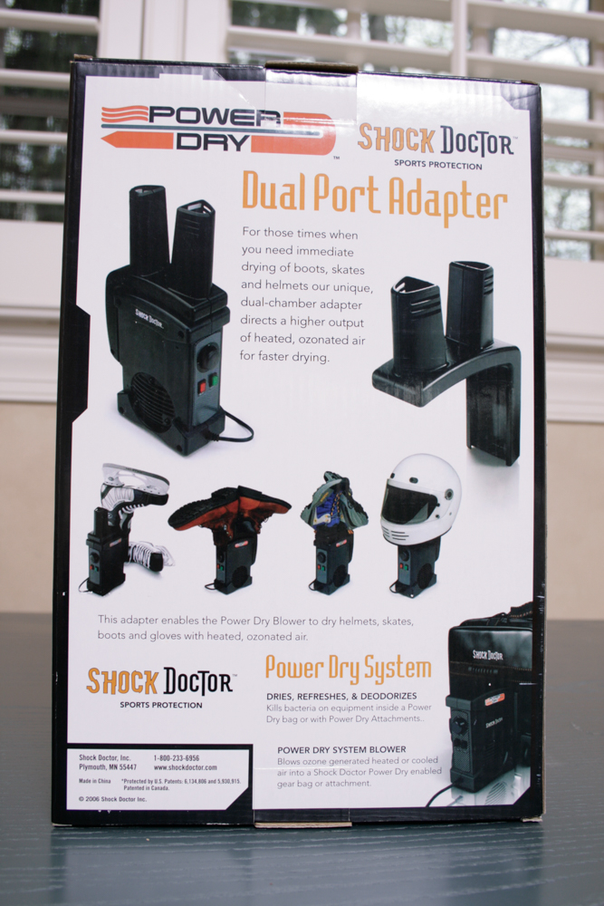 Shock Doctor Helmet Dryer GT/Formula Helmet Bag with Power Dry Blower and Backpack