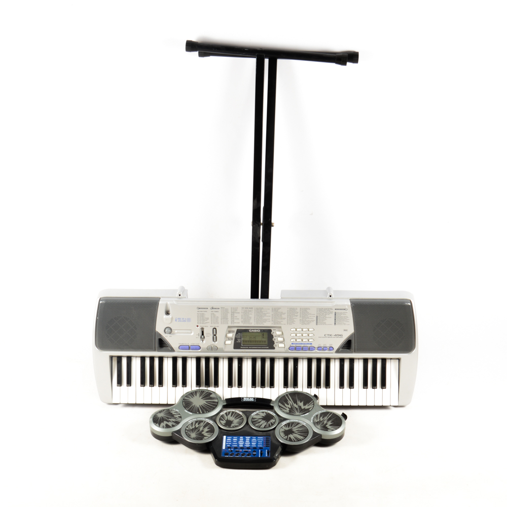 Casio CTK-496 Keyboard with Electronic Drum Machine