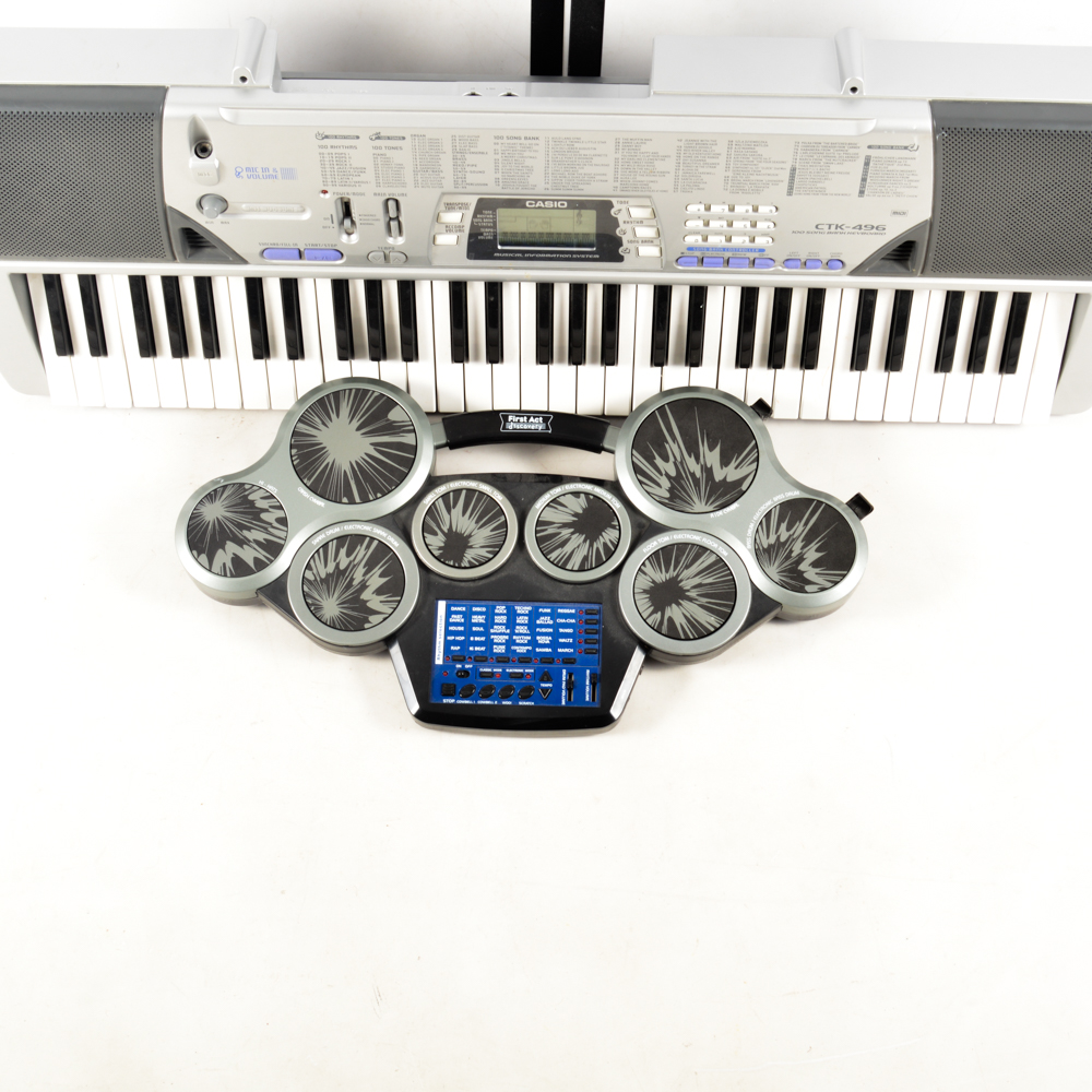 Casio CTK-496 Keyboard with Electronic Drum Machine