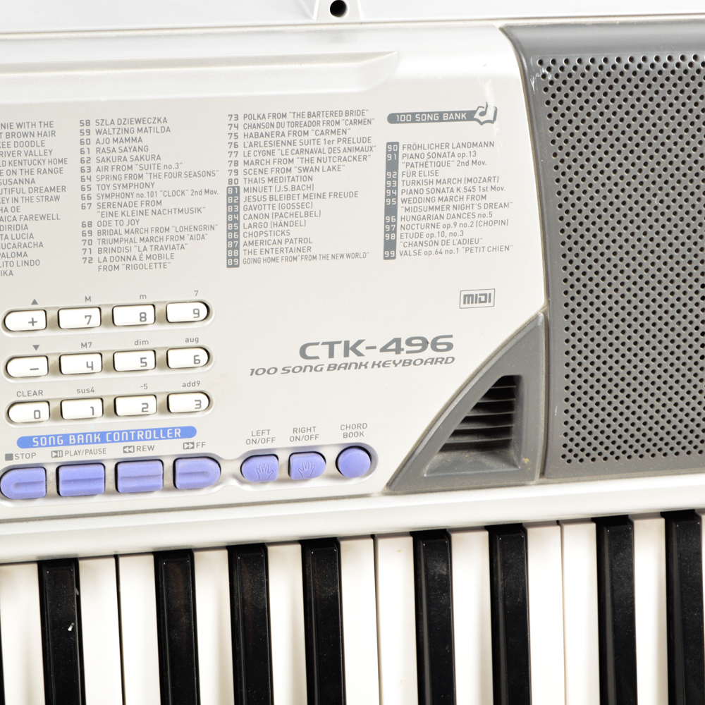 Casio CTK-496 Keyboard with Electronic Drum Machine