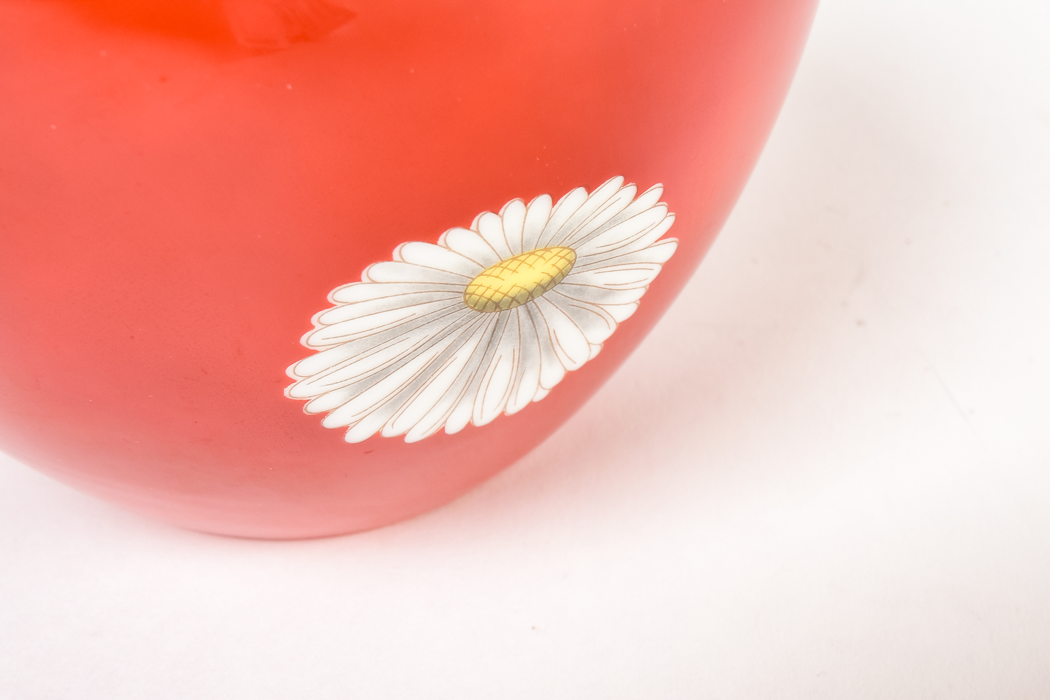 Vintage Noritake Red Daisy Vase