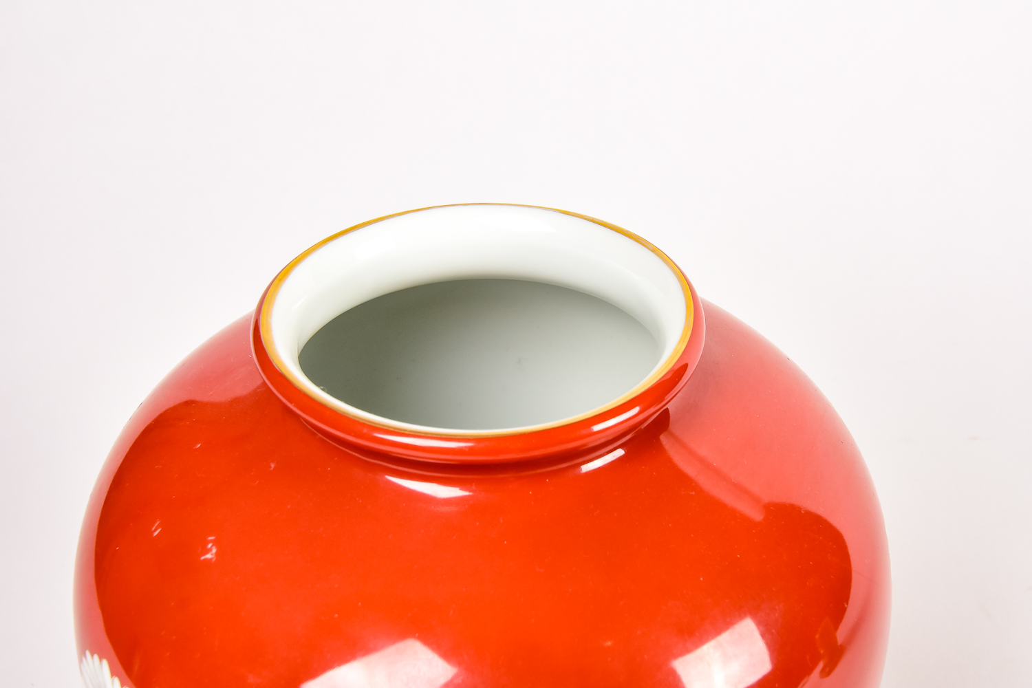 Vintage Noritake Red Daisy Vase