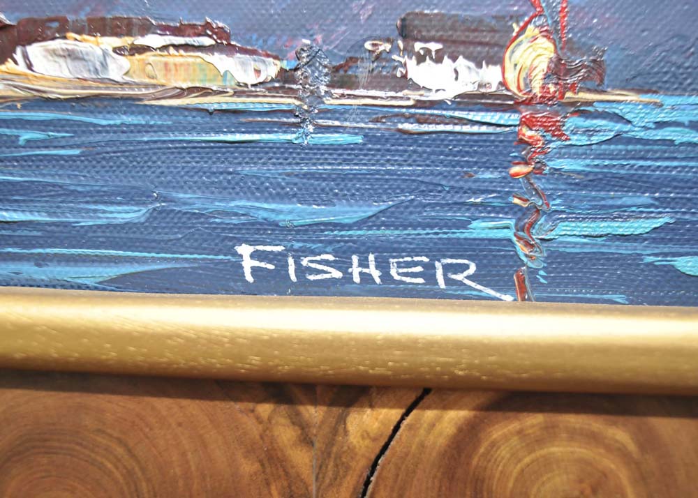 Fisher Signed Oil Painting