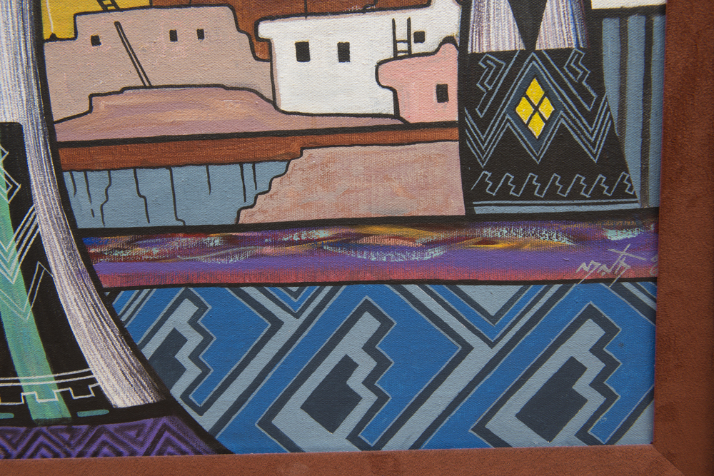 Neil David "Corn Kachina" Acrylic on Canvas