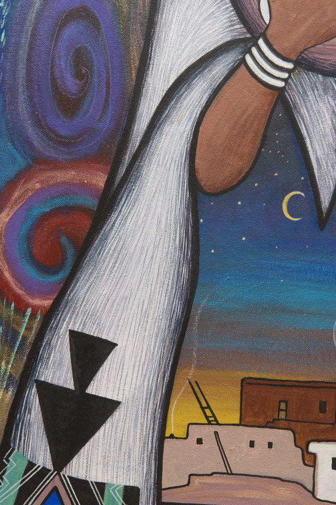 Neil David "Corn Kachina" Acrylic on Canvas