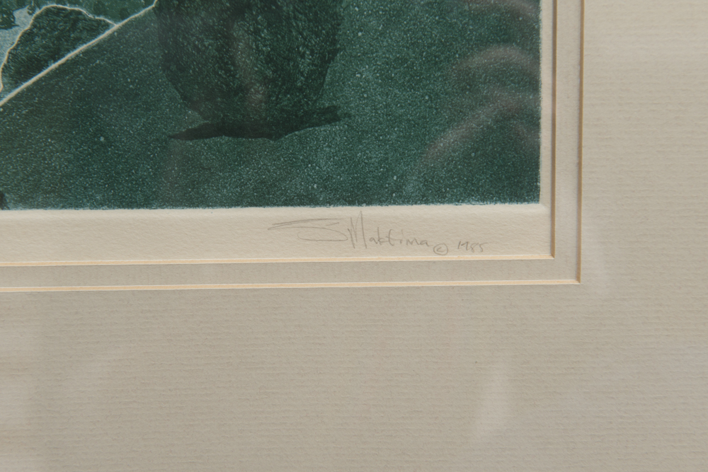 Willard "Joe" Maktima "Resting" Aquatint Etching