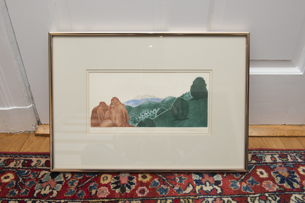 Willard "Joe" Maktima "Resting" Aquatint Etching