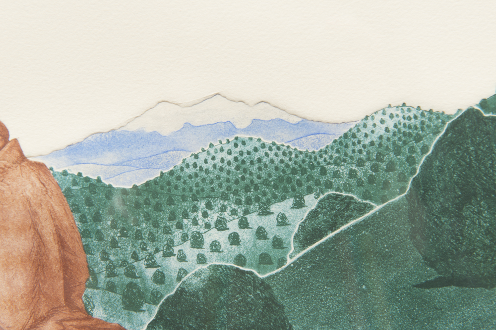 Willard "Joe" Maktima "Resting" Aquatint Etching