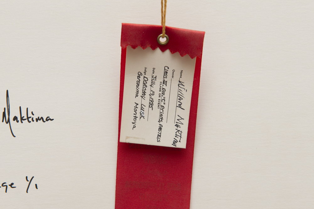 Willard "Joe" Maktima "Resting" Aquatint Etching