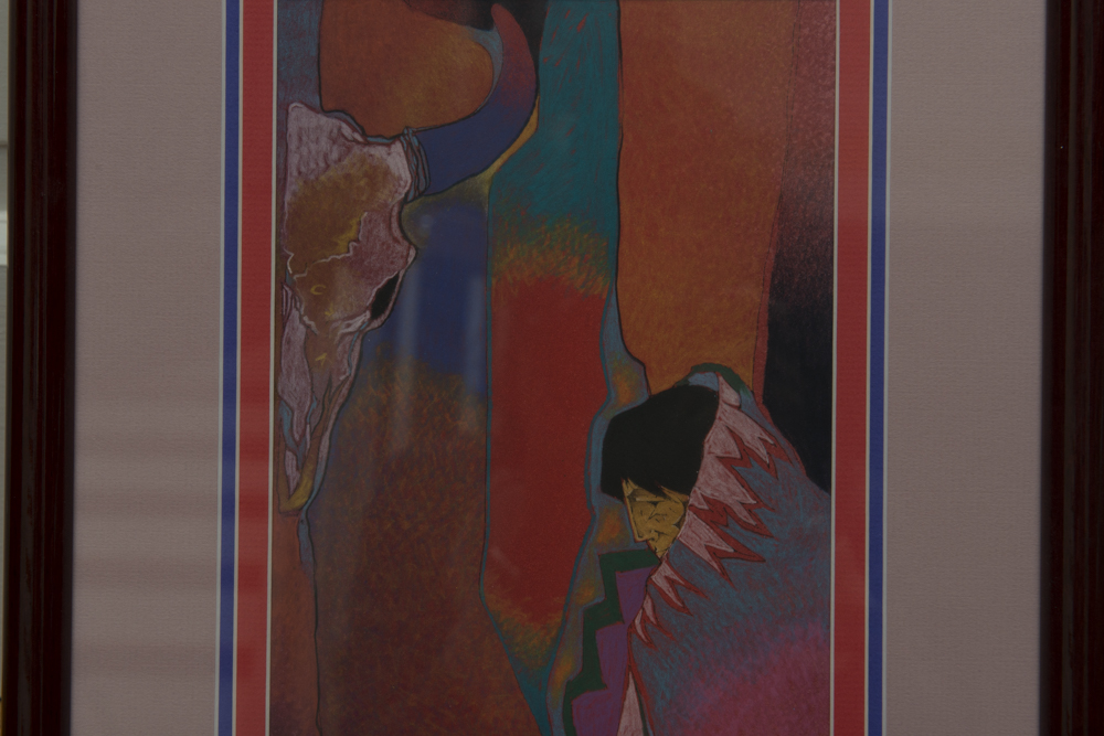 Amado Maurilio Pena Native American Collagraph