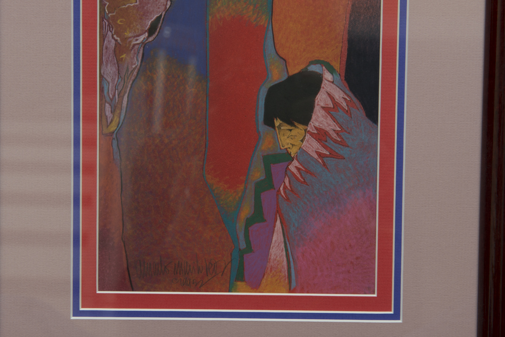 Amado Maurilio Pena Native American Collagraph