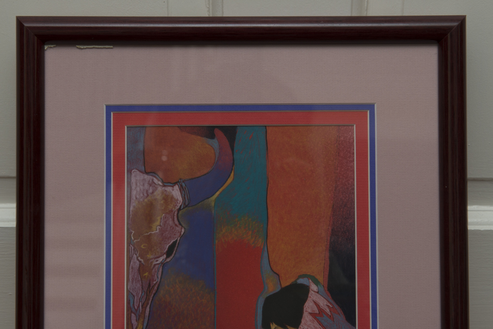 Amado Maurilio Pena Native American Collagraph