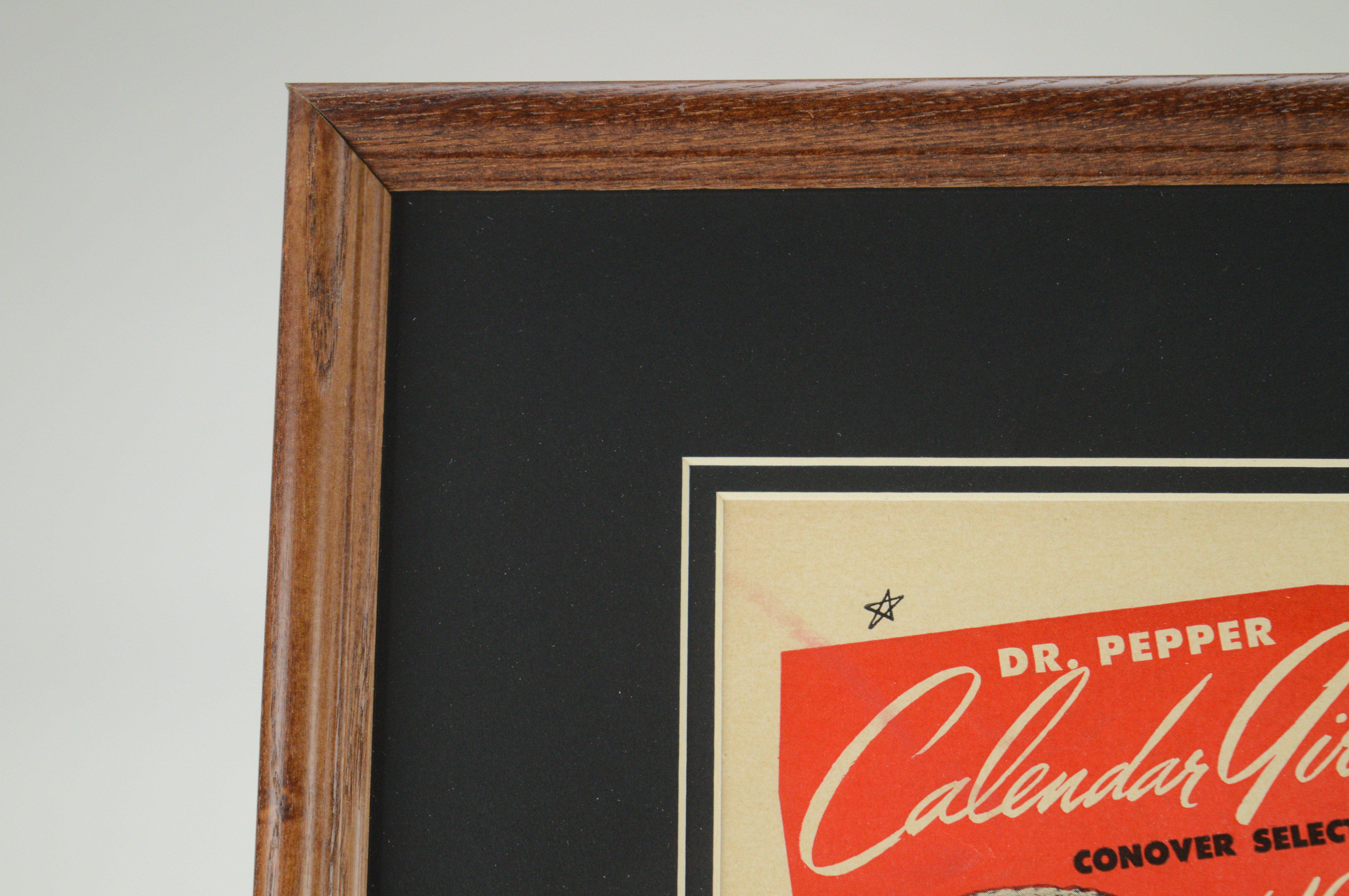 1948  Framed Magazine Advertisement for Dr. Pepper's Calendar Girls