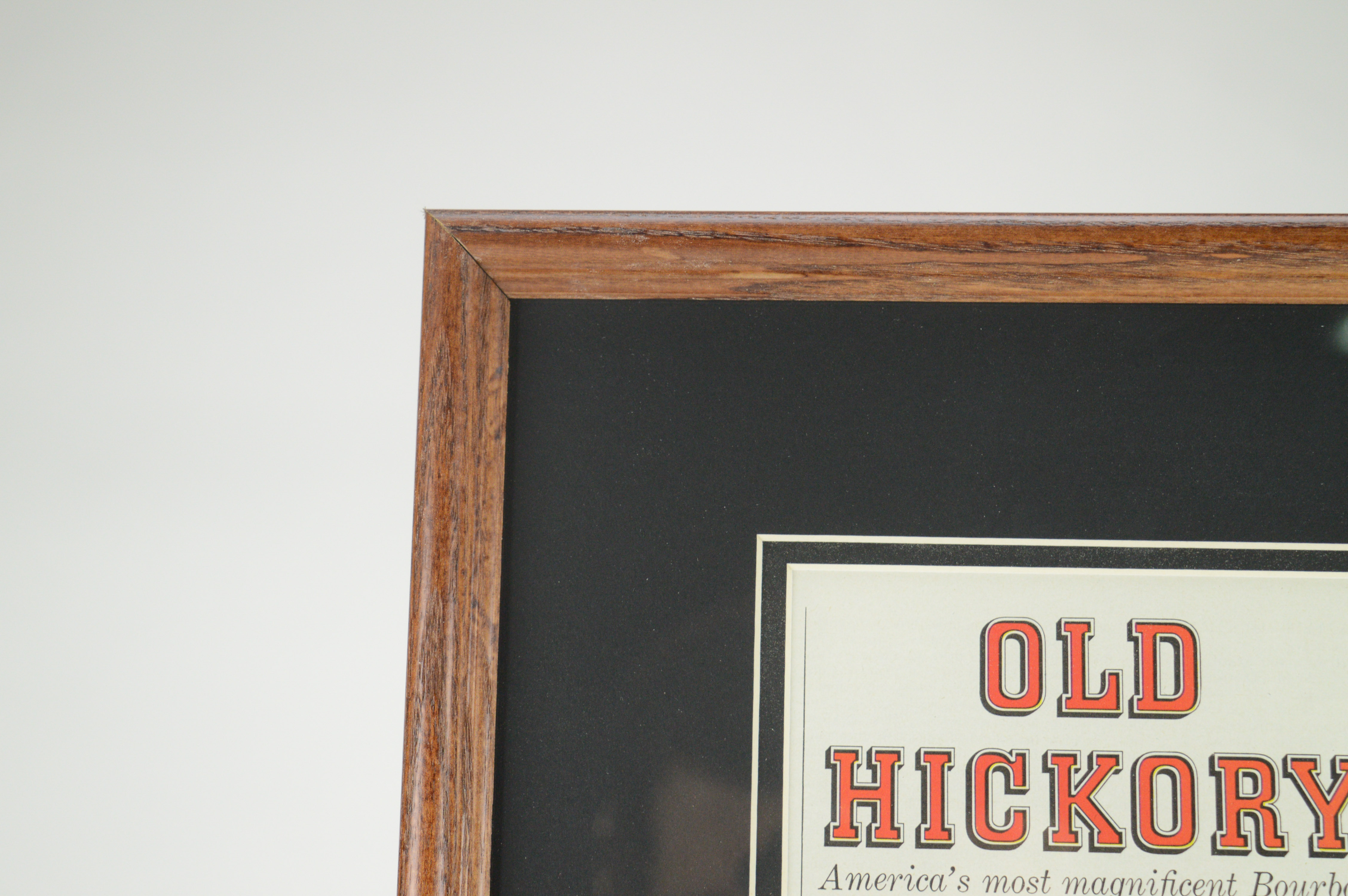 Original 1950  Framed Magazine Advertisement for Old Hickory Straight Bourbon Whisky