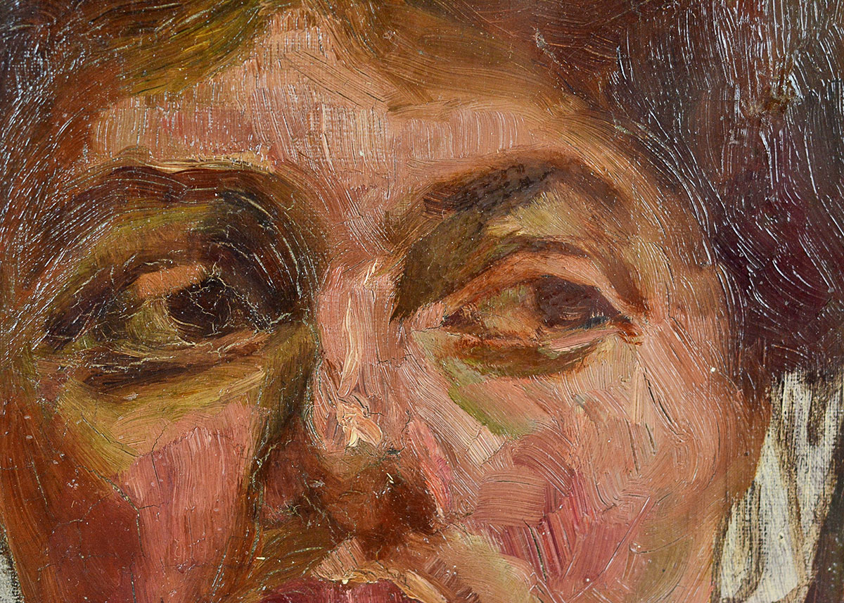 Anne Fleckenstein Oil Portrait of A Young Woman c. 1900