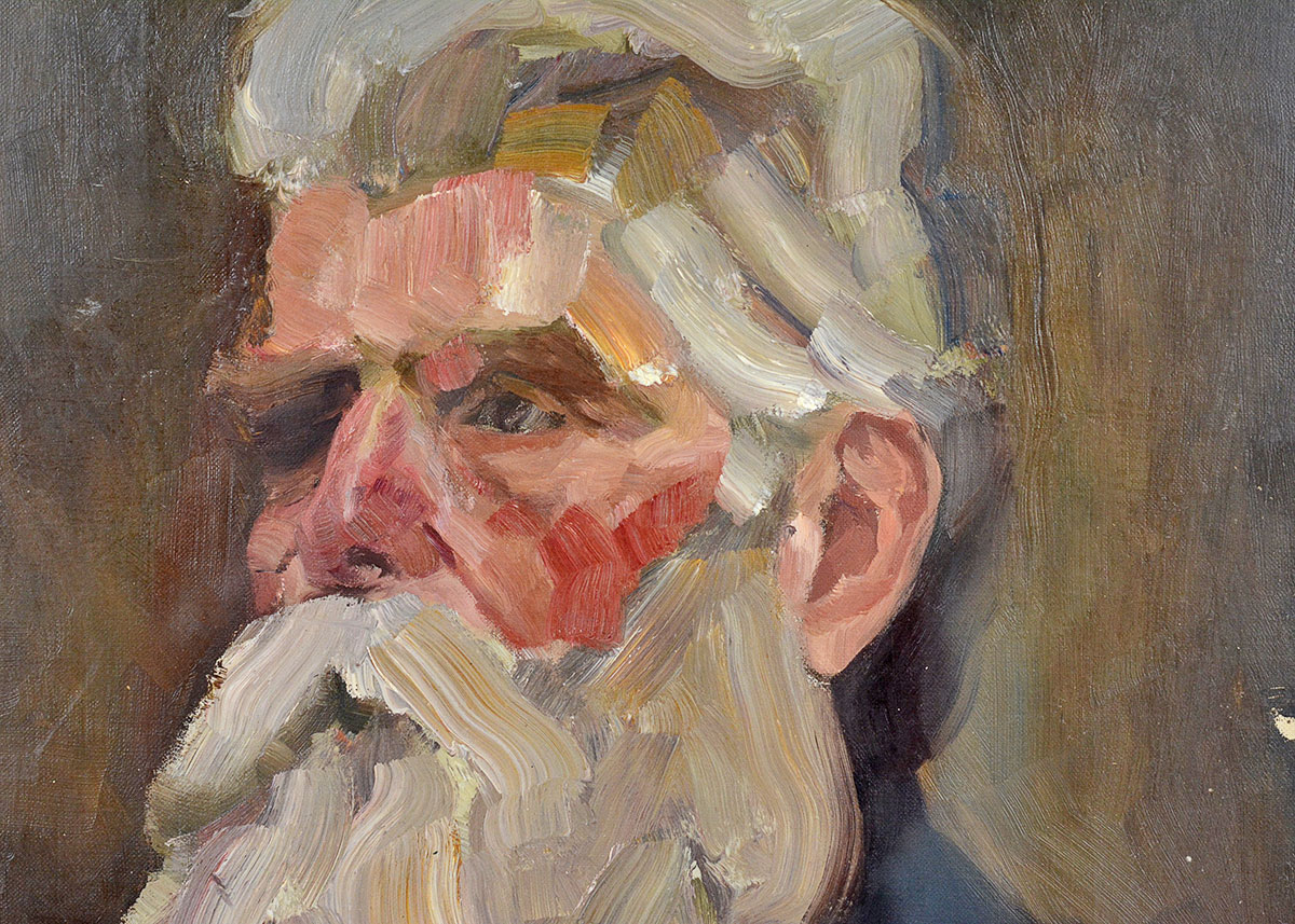 Anne Fleckenstein "Painting of an Older Bearded Man", c. 1900