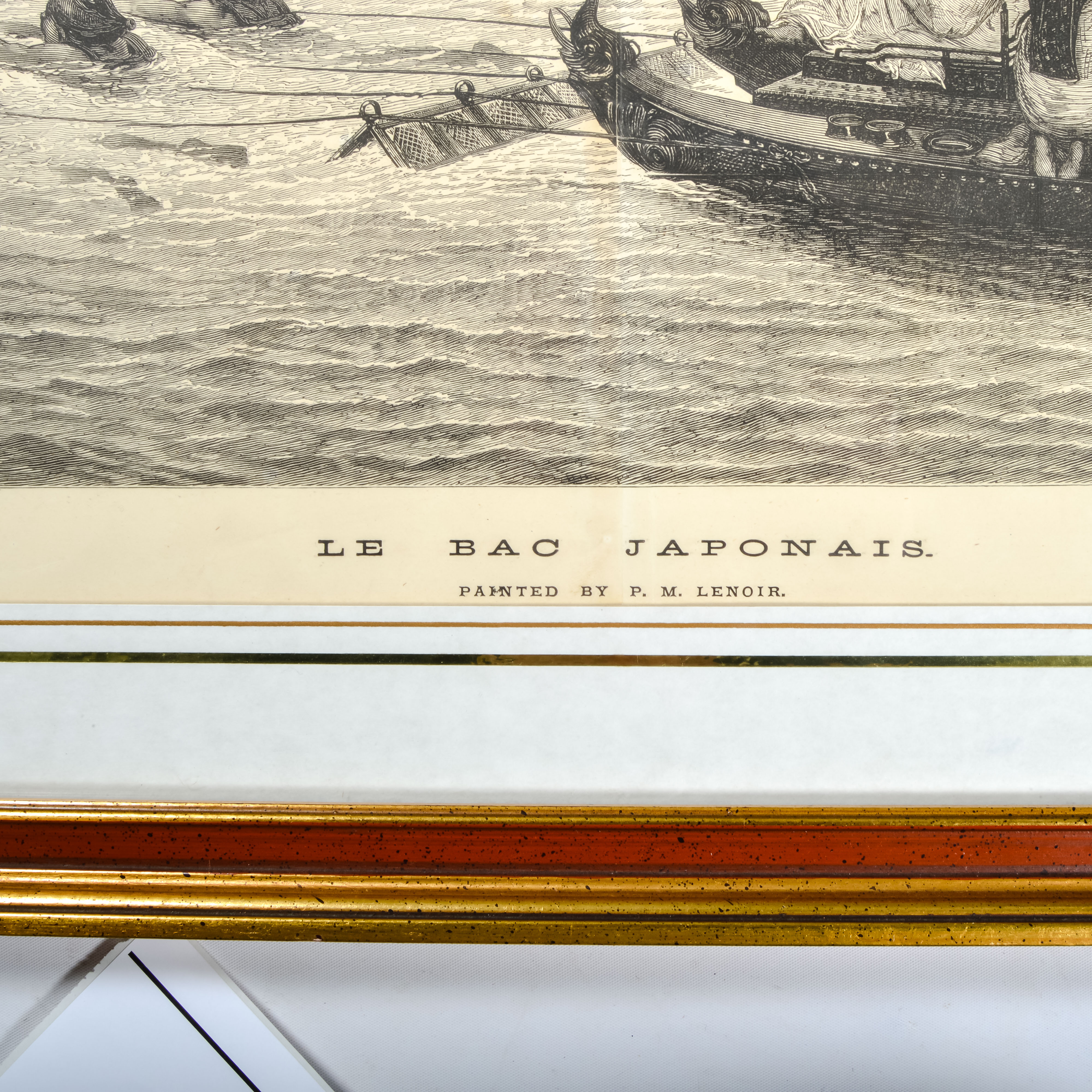 "Le Bac Japonais" Wood Engraving