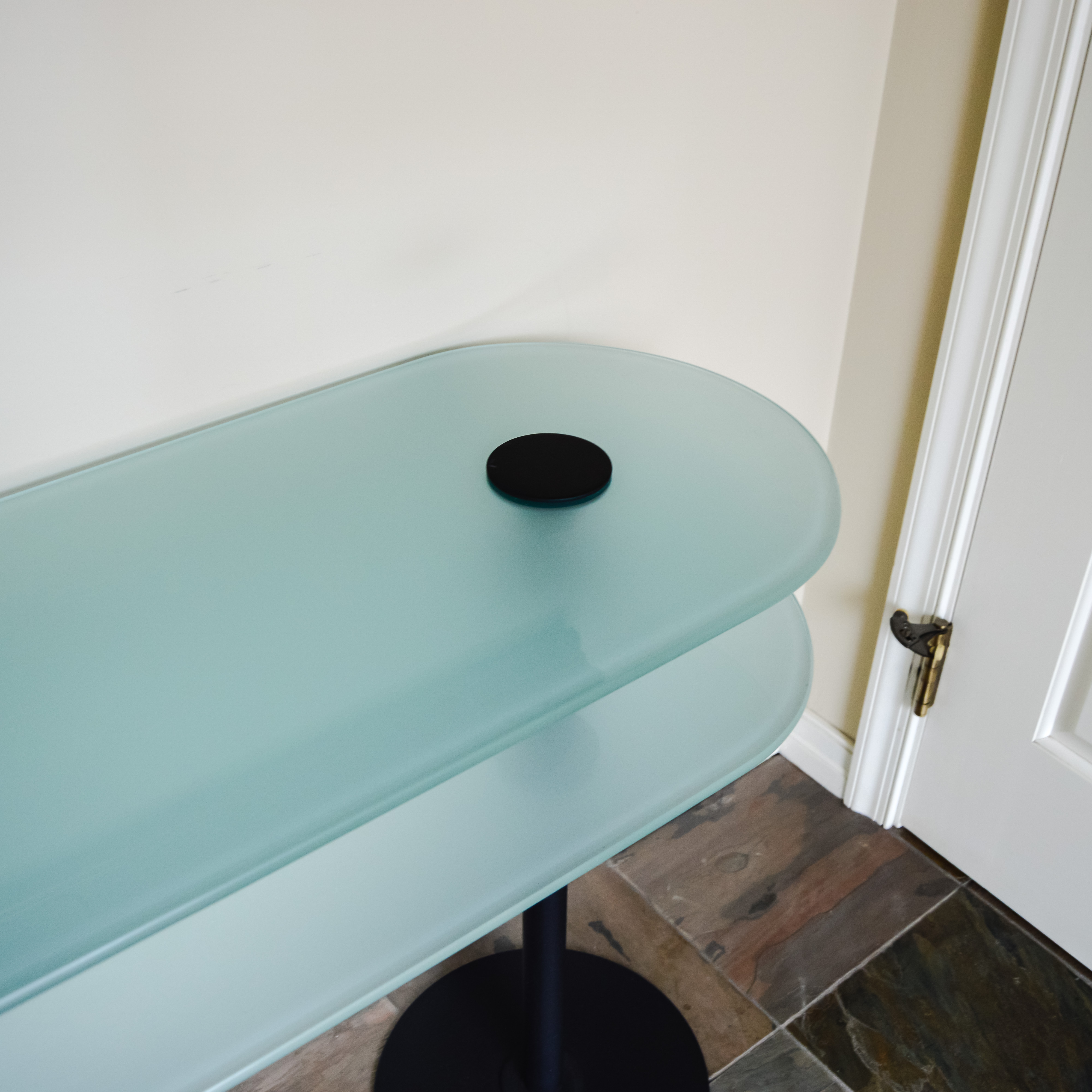 Glass and Metal Hall Table