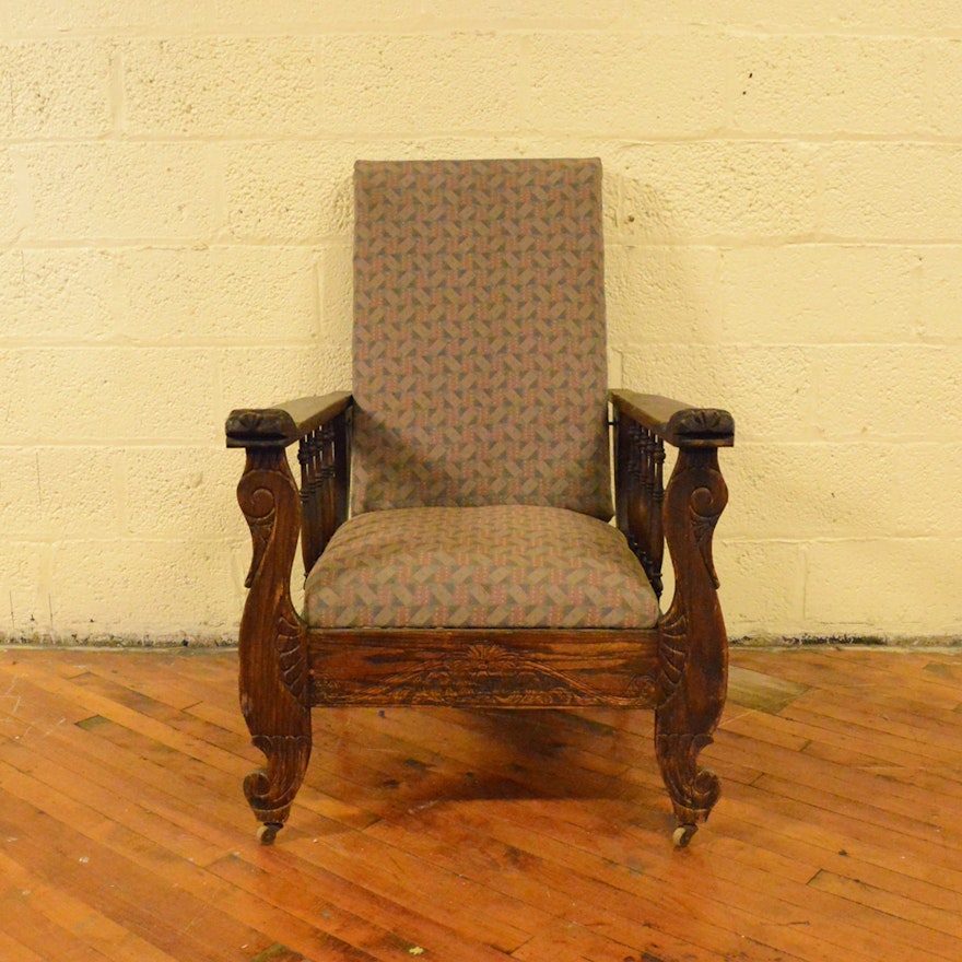 Antique Oak Morris Reclining Chair