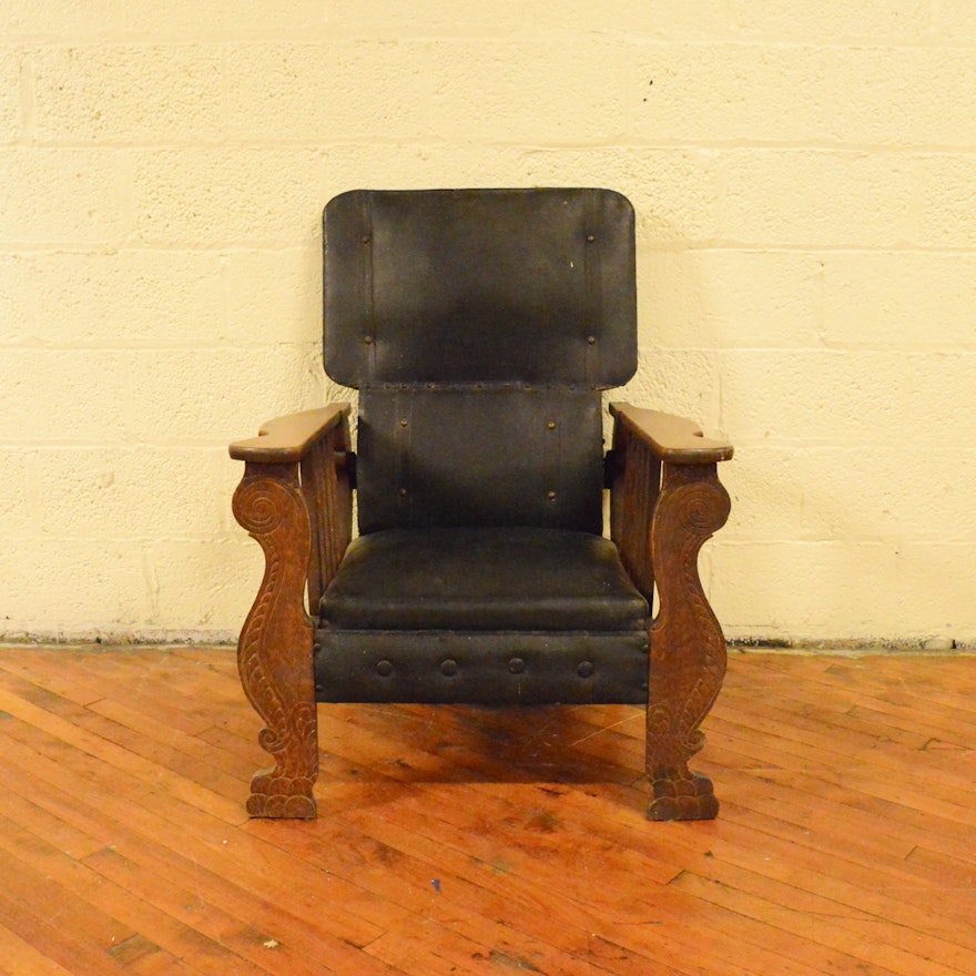 Antique Oak Morris Reclining Chair