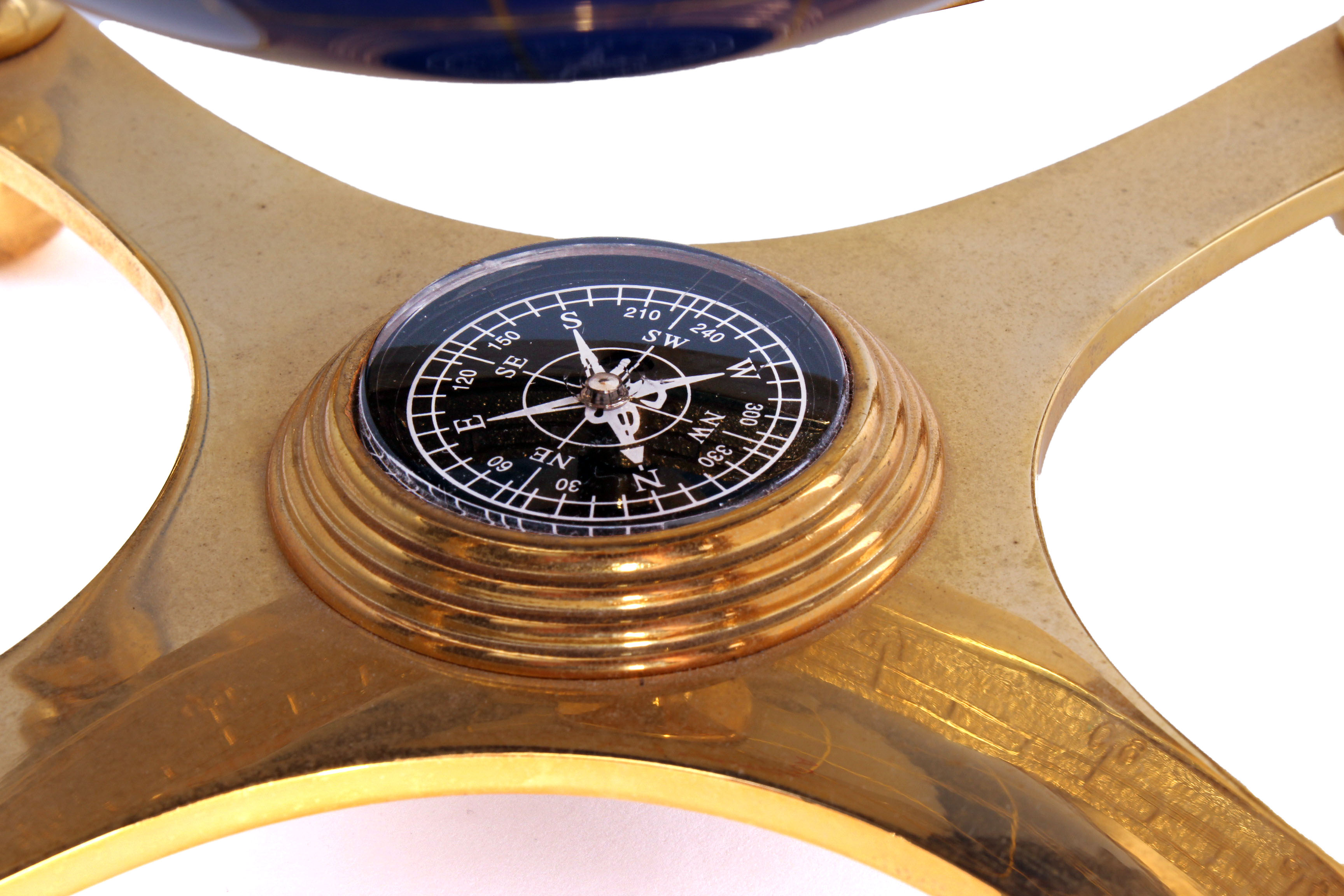 Brass and Semi Precious Stone Globe