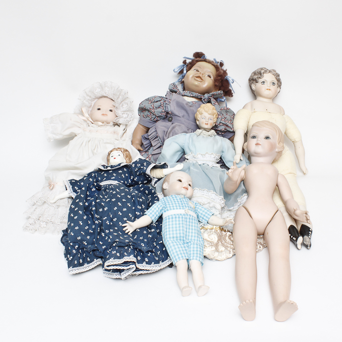 Collection of Antique Style Dolls