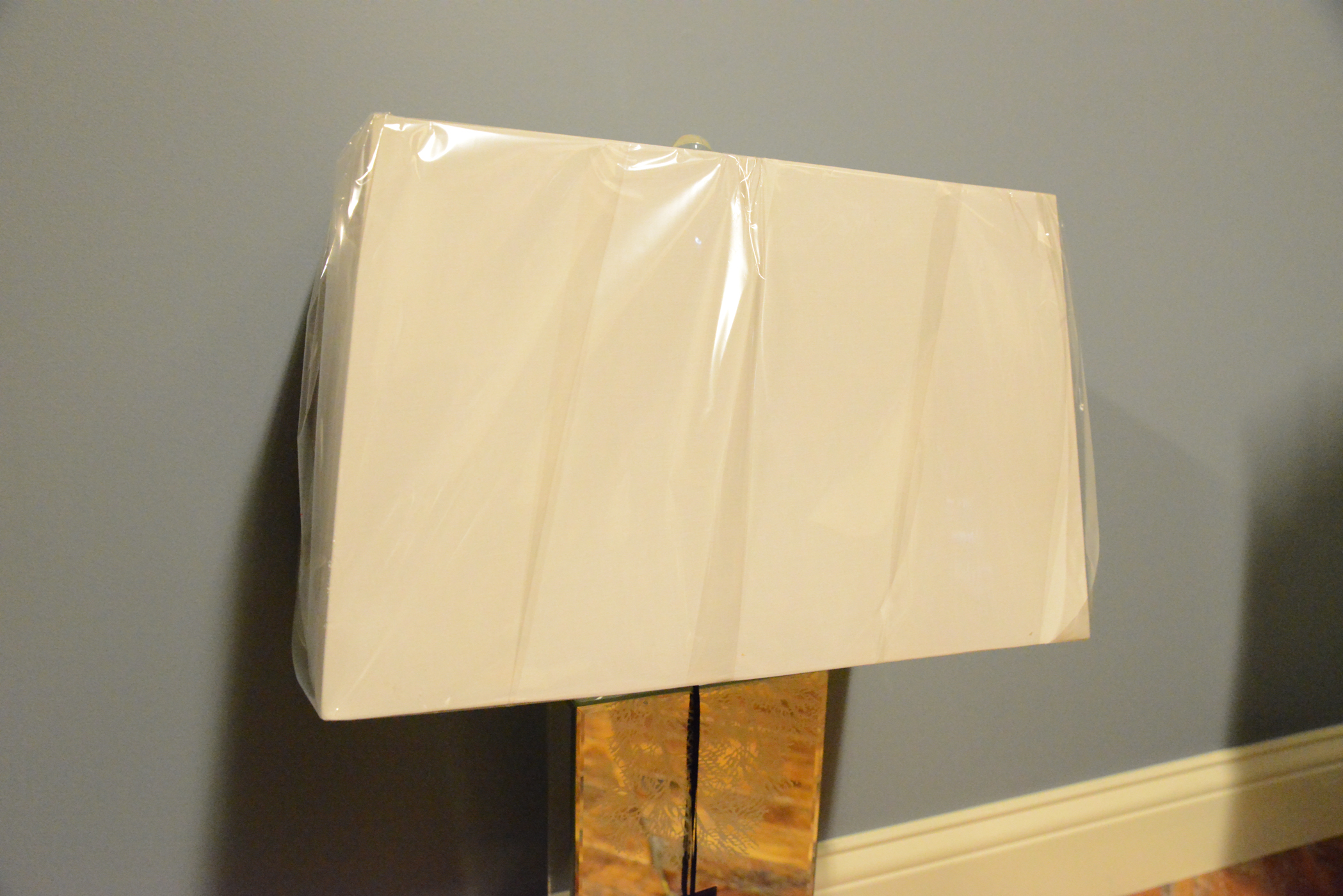 New Tahari Table Lamp with Mirrored Body