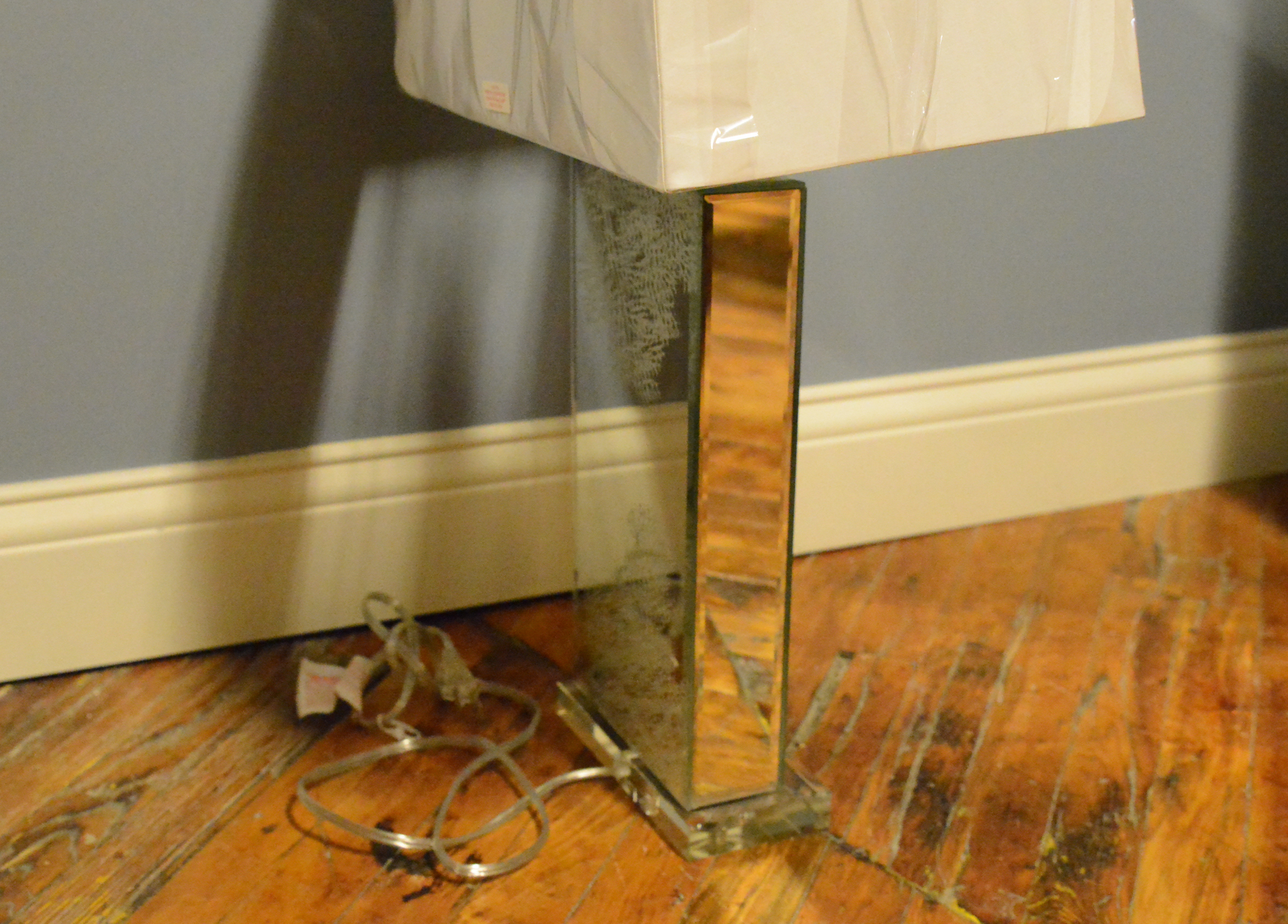 New Tahari Table Lamp with Mirrored Body