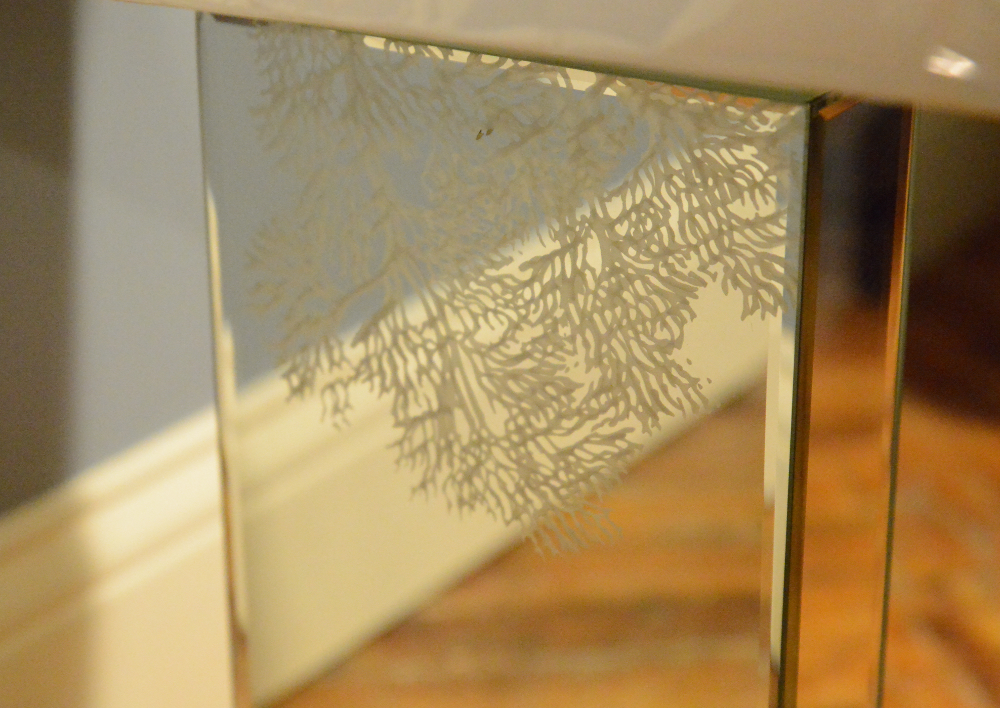 New Tahari Table Lamp with Mirrored Body