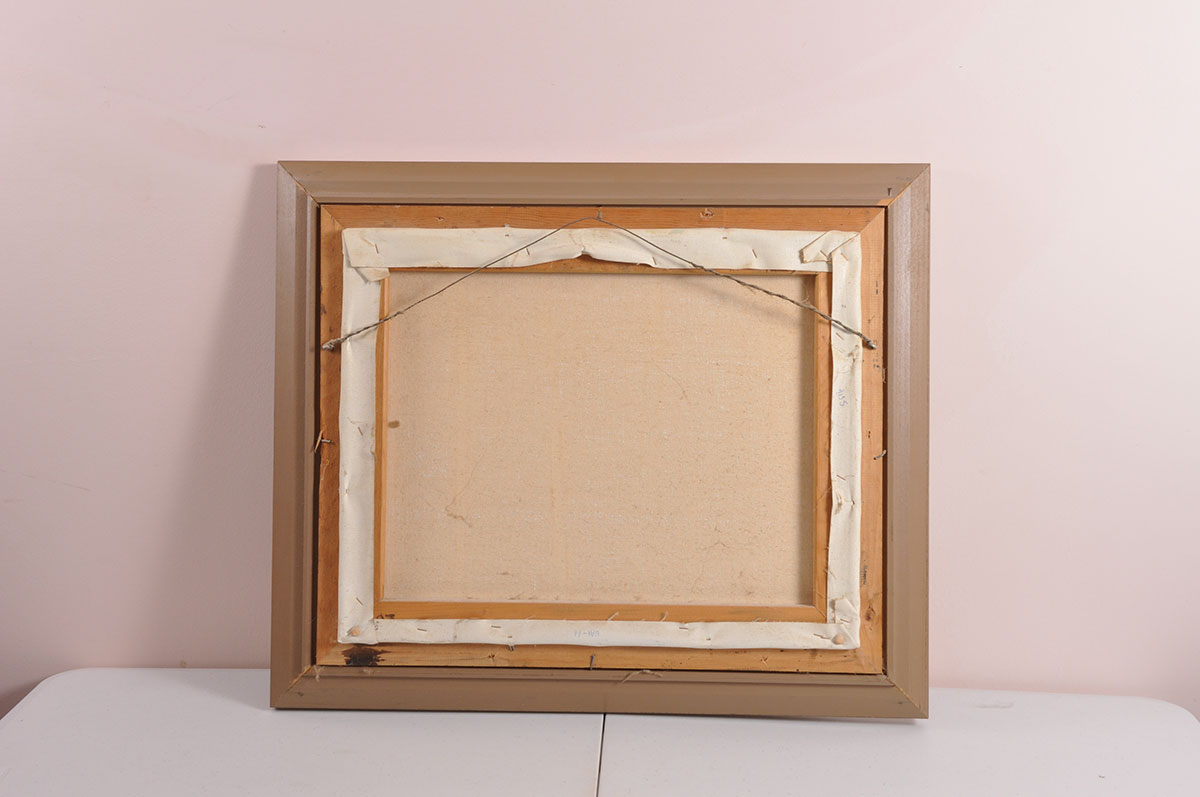 Engel Signed Oil Painting of a Winter River Landscape