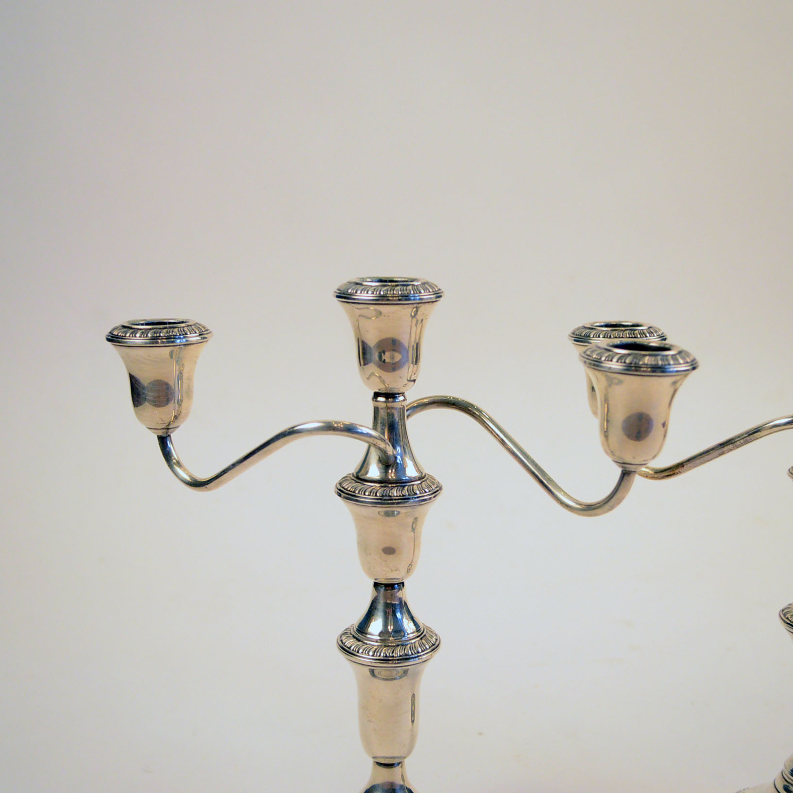 Pair of Weighted Sterling Candelabras