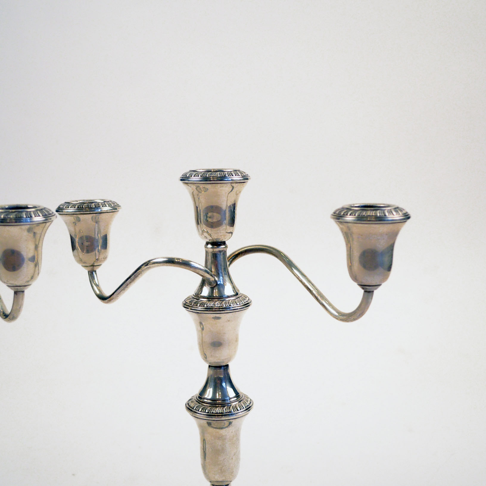 Pair of Weighted Sterling Candelabras