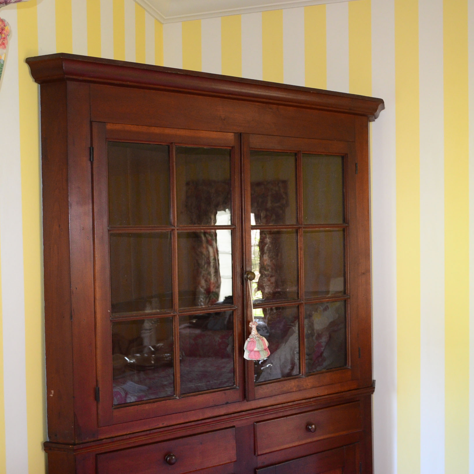 Antique Cherry Corner Cabinet, circa 1870