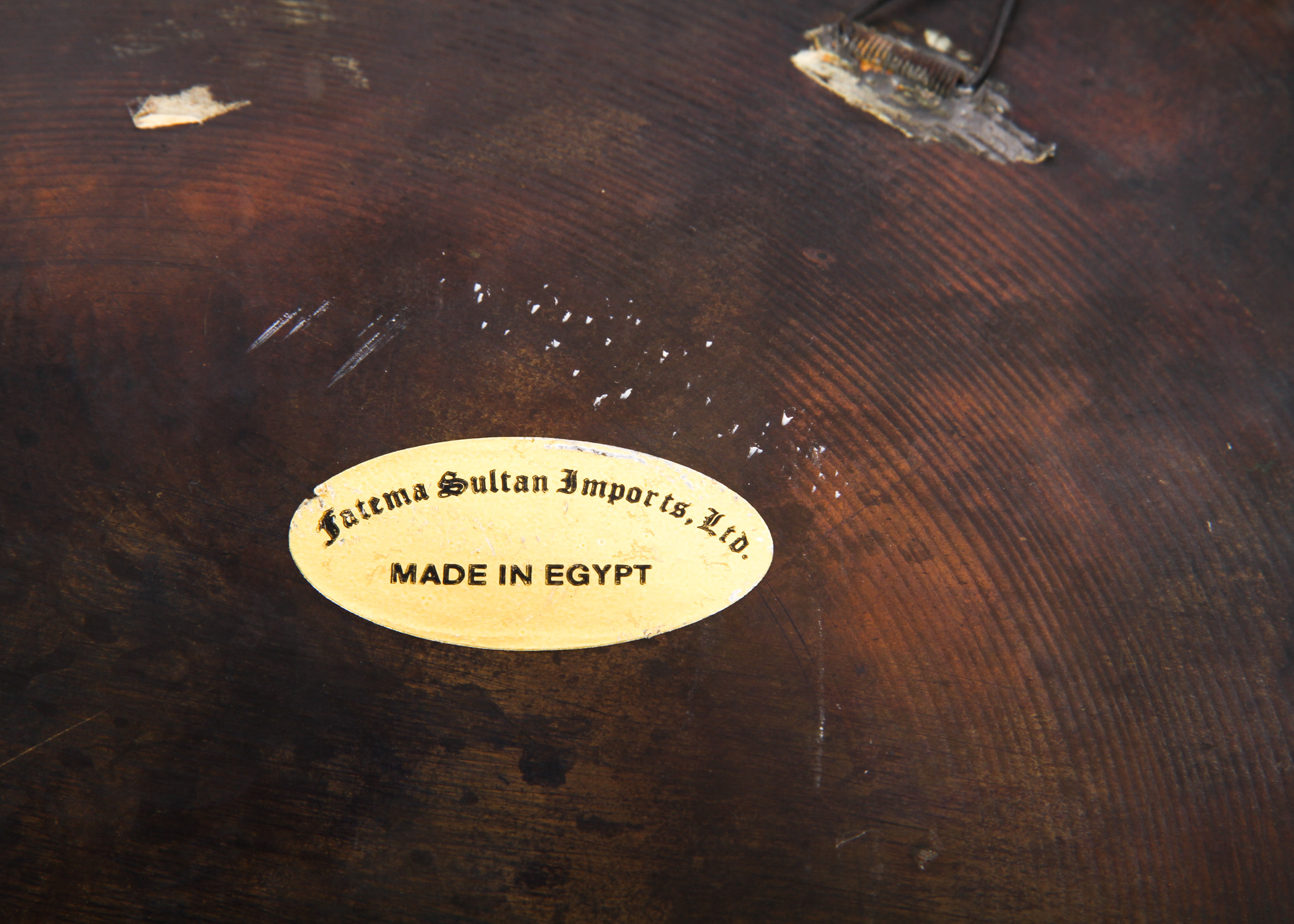 Duo of Egyptian Decorative Metal Plates